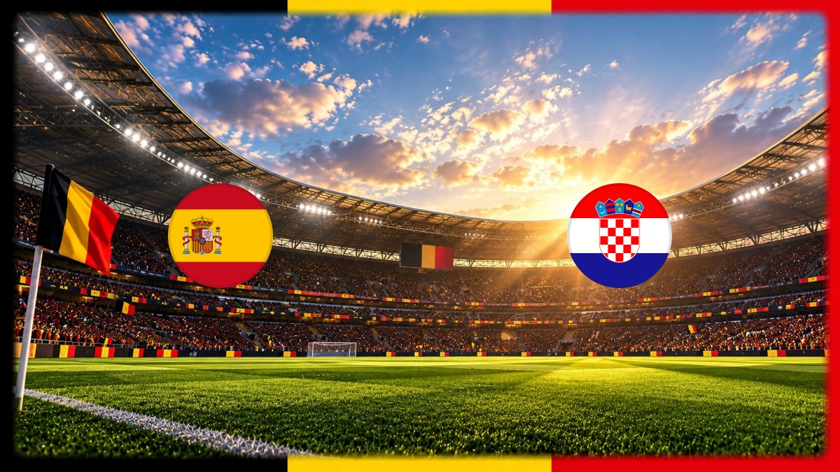 Spain - Croatia wedstrijdbeeld