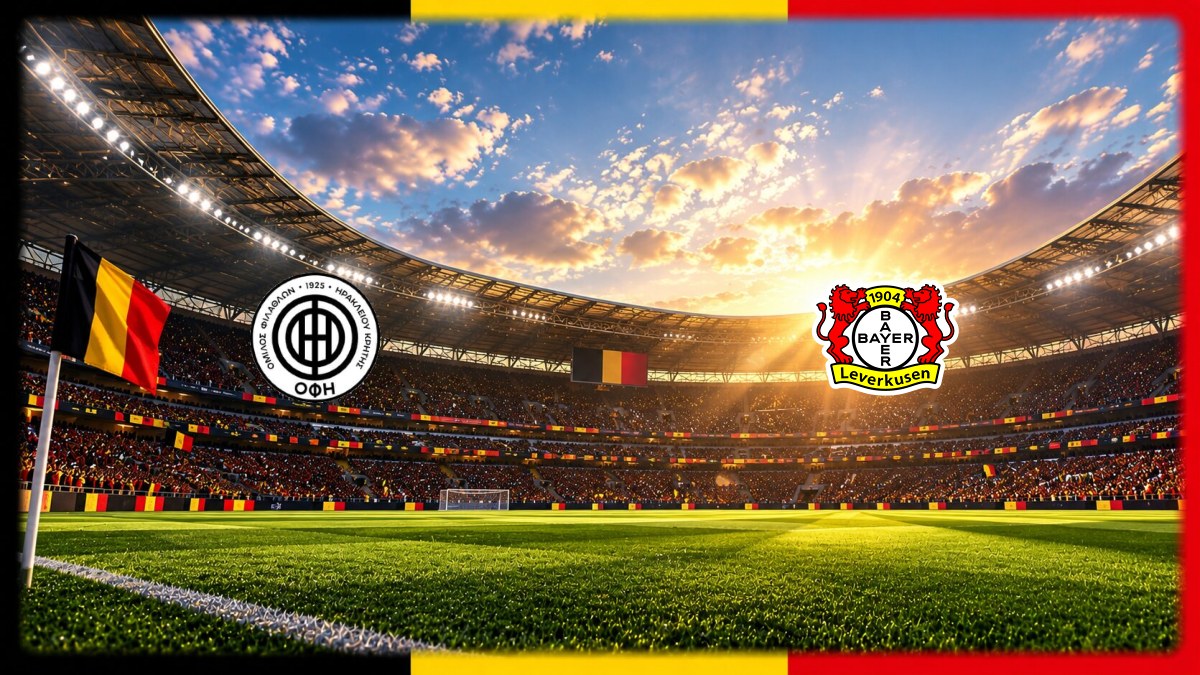 OFI Crete - Bayer 04 Leverkusen wedstrijdbeeld
